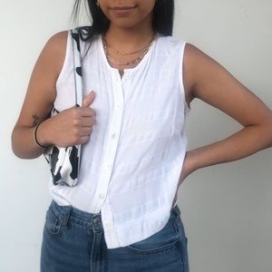 Vintage White Rexx Textured tank top